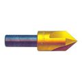 Countersink Drill Bit 3 Flute 82 Degrees 4 In Cobalt Tin Finish 1 2 Shank 55314-tin 