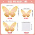 Seajan 40 Pcs Large Butterfly Party Decorations 3d Wall 3 Size Giant Cutouts Big Paper Prop For Birthday Baby Shower Nursery