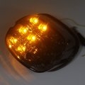 Httmt- Smoked Layback Led Taillight Brake Light Compatible With H-d Softail Electra Dyna Sportster P N Mt450-002-sk