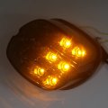 Httmt- Smoked Layback Led Taillight Brake Light Compatible With H-d Softail Electra Dyna Sportster P N Mt450-002-sk