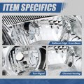 Fo2503210 Factory Syle Halogen Headlight Lamp Compatible With Ford Focus 2005-2007 Passenger Right Side Chrome Housing Clear