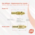 Gas Diffuser Model 52 For Lincoln Magnum00 To 400 And Tweco 2 4 Guns Copper 2 Pack
