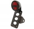 Vintage Model A Style Led Tail Light Side Mount License Plate Bracket Set Black