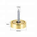 Uxcell Mirror Screws Decorative Cap Cover Nails Polished Gold 20mm 8pcs