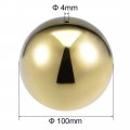 Uxcell 100mm Dia 201 Stainless Steel Hollow Cap Ball Spheres For Handrail Stair Newel Post Gold Tone 5pcs
