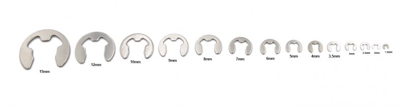 Hvazi 350pcs Stainless Steel E-clip External Retaining Ring Assortment Set