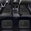 Yewattles Black American Flag 4 Pieces Carpet Floor Mats For Car Sedan Van Suv Truck Front Rear Liners Protector Mat All