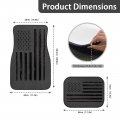 Yewattles Black American Flag 4 Pieces Carpet Floor Mats For Car Sedan Van Suv Truck Front Rear Liners Protector Mat All