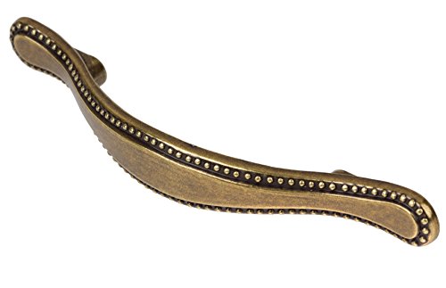 Gliderite Hardware 4554-ab-10 Beaded Cabinet Pull 10 Pack 3 Antique Brass