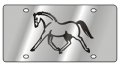 Eurosport Daytona- For Stainless Steel License Plate- Equestrian Horse 3 Silhouette Black 