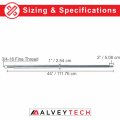 Alveytech X 1 Steel Axle Rod With To 3 4 Step-down 46 Fine Thread 1 4 Keyed Shaft For Electric Gas Atv Go-kart Quad Cart