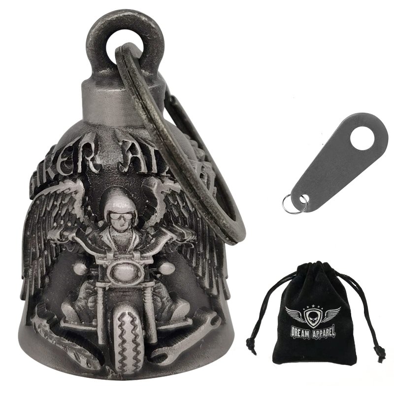 Dream Apparel Motorcycle Ride Bell For Bikers Heavy Spirit Bells Accessory And Key Chain Luck Dbl6-l Biker Angel