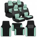 Bdk Polypro Car Seat Covers Full Set With 4-piece Floor Mats Automotive Fors Trucks Suv Carpet Includes Split Bench Rear Cover 