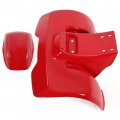 Hecasa Front Rear Fender Set For 1978-1985 Honda Atc70 Red Mudguard Kit Mud Flaps 