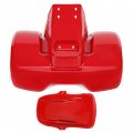 Hecasa Front Rear Fender Set For 1978-1985 Honda Atc70 Red Mudguard Kit Mud Flaps