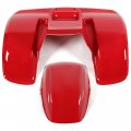 Hecasa Front Rear Fender Set For 1978-1985 Honda Atc70 Red Mudguard Kit Mud Flaps