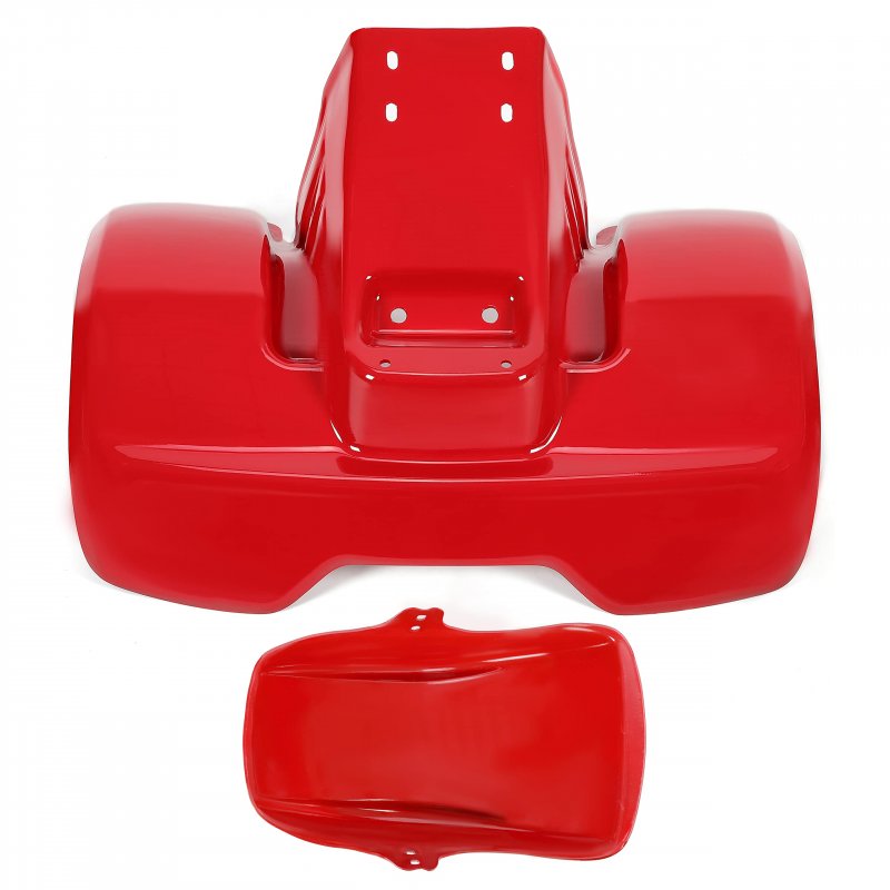 Hecasa Front Rear Fender Set For 1978-1985 Honda Atc70 Red Mudguard Kit Mud Flaps