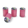 Polar Bear Aurora Northern Lights Valve Stem Caps For Tire Rim Wheel Aluminum Pink 