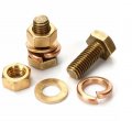 Hscrstar 10pcs M4x20 Copper Screw All-copper Nut Set Brass Outer Hexagon Bolt Flat Pad Spring Combination 