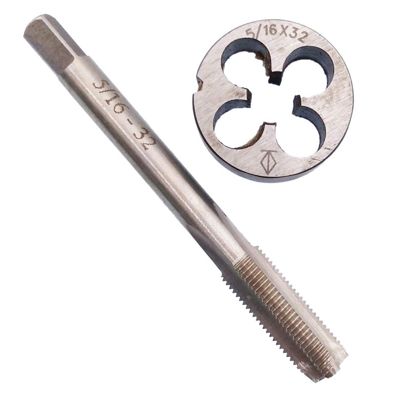 Hss 5 16-32 Uns Tap And Die Set Right Hand High Speed Steel Threading Tool Kit