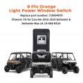 Left Driver Side Power Window Switch For Can Am Defender And Max Hd8 Hd10 2 Pack Replace 710004979 705800048 8 Pin Plug Play