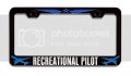 Recreational Pilot Aviation Metal License Plate Frame Tag Holder Heavy Duty Stainless Steel Universal Fit For Us And Canada