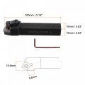 Uxcell Indexable Cnc Lathe Turning Tool Holder 75a Msrnr1616h12 5 8 Shank 40cr Steel Carbide For Grooving Threading