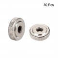 Uxcell Round Knurled Thumb Nuts Conector Lock Adjusting M5 Female Threaded Thin Type Nickel Plated Pack Of 30