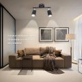 Led Track Lighting Fixtures 2 Heads 10 8in 90 Degrees Rotatable Light Ceiling Spot For Gu10 Bulb