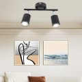 Led Track Lighting Fixtures 2 Heads 10 8in 90 Degrees Rotatable Light Ceiling Spot For Gu10 Bulb