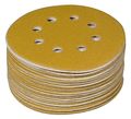 Powertec 44012g-50 5 8 Hole 120 Grit Hook And Loop Sanding Discs Gold 50 Pack A 