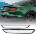 G-plus White Led Rear Side Marker Lights Lamps With Bulbs Compatible Ford Mustang 2015-2022 Fr3z-15a201-a Fr3z-15a101-a