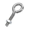Eye Bolts M10 X 46mm 304 Stainless Steel Threadedbolt Silver Eye Hooks With Nut For Hanging Or Securing Cables 