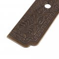1 Pair Of Bronze Chinese Antique Pure Copper Straight Door Handle Lock Pin