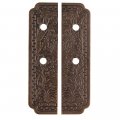 1 Pair Of Bronze Chinese Antique Pure Copper Straight Door Handle Lock Pin