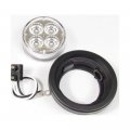 Fortpro 2-1 2 Amber Round Clearance Marker Led Light With 4 Leds And Clear Lens F235134