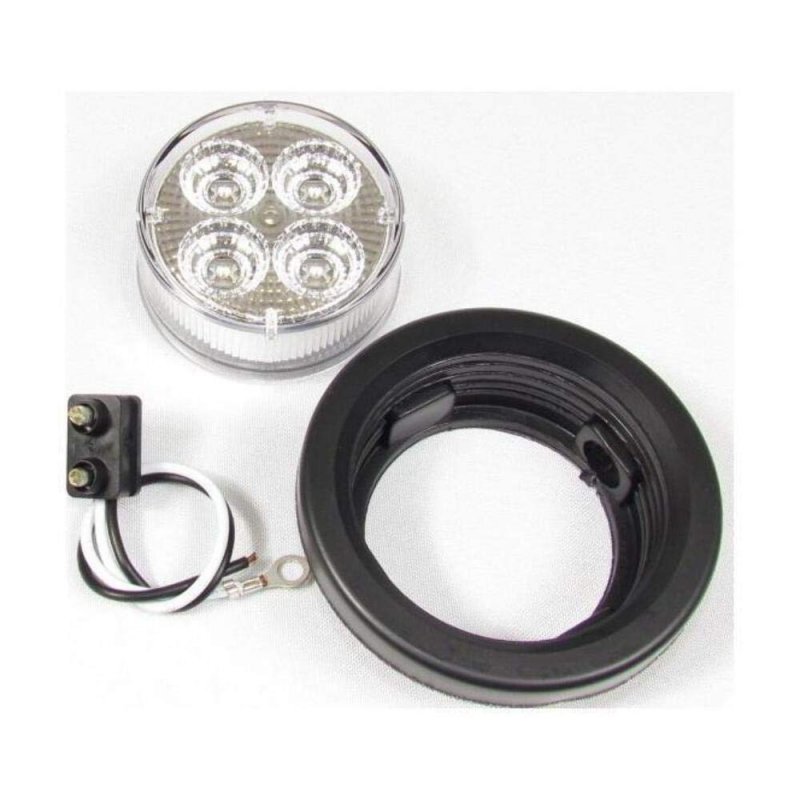 Fortpro 2-1 2 Amber Round Clearance Marker Led Light With 4 Leds And Clear Lens F235134