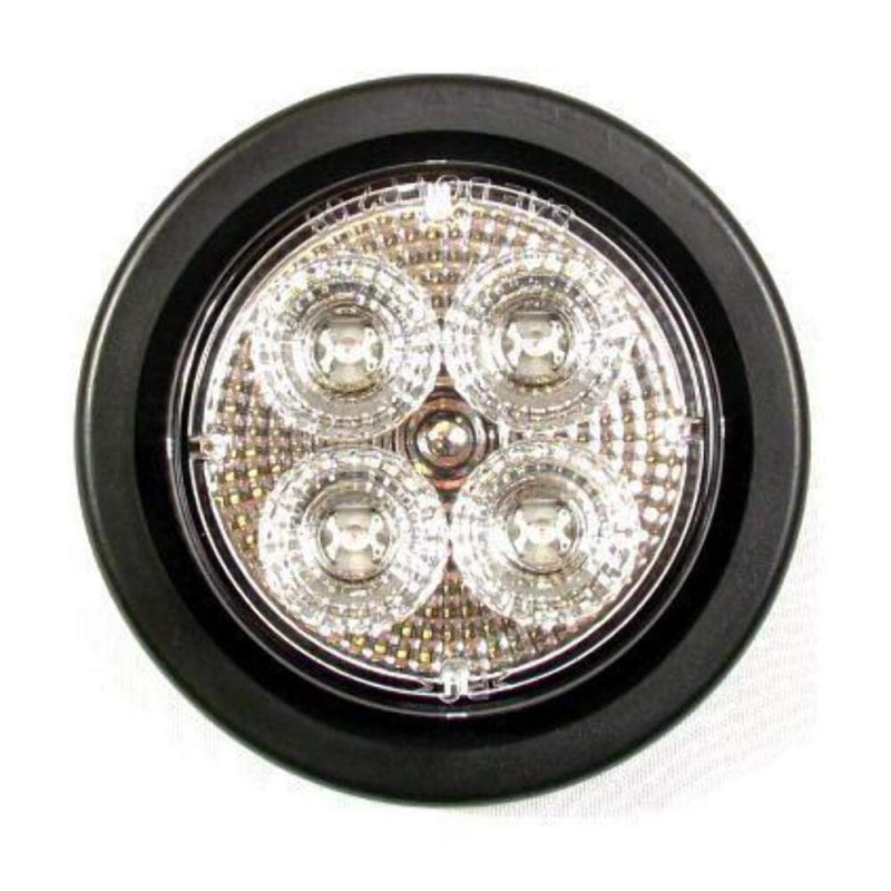 Fortpro 2-1 2 Amber Round Clearance Marker Led Light With 4 Leds And Clear Lens F235134