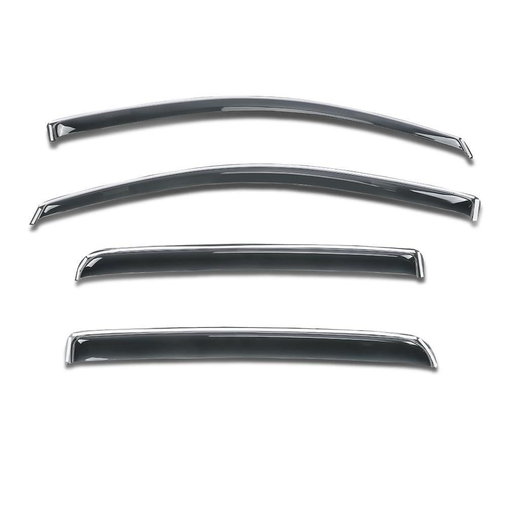 In-channel Side Window Vent Visor Deflectors Rain Guards For Chevy Colorado Crew Cab 2015-2022 Fit Gmc Canyon Not Extended