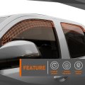 In-channel Side Window Vent Visor Deflectors Rain Guards For Chevy Colorado Crew Cab 2015-2022 Fit Gmc Canyon Not Extended