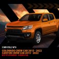 In-channel Side Window Vent Visor Deflectors Rain Guards For Chevy Colorado Crew Cab 2015-2022 Fit Gmc Canyon Not Extended
