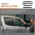 In-channel Side Window Vent Visor Deflectors Rain Guards For Chevy Colorado Crew Cab 2015-2022 Fit Gmc Canyon Not Extended