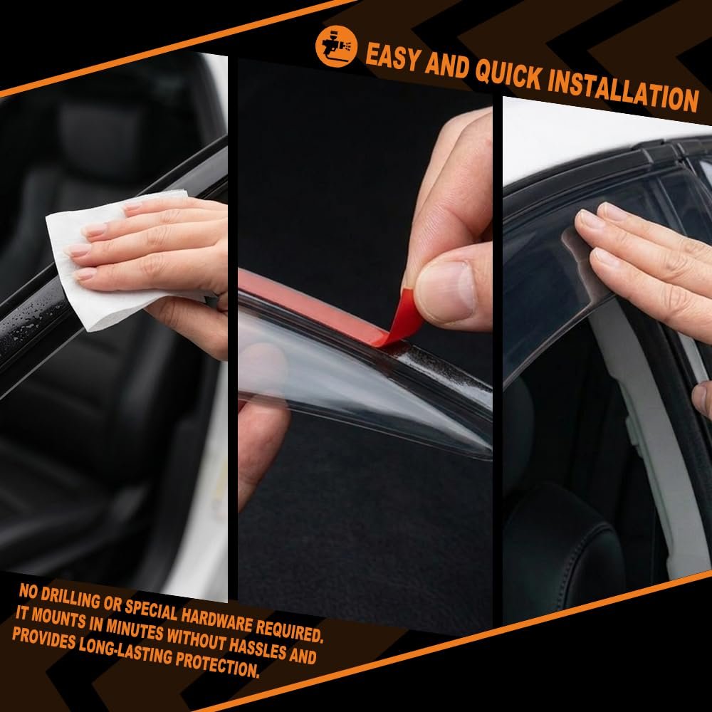 In-channel Side Window Vent Visor Deflectors Rain Guards For Chevy Colorado Crew Cab 2015-2022 Fit Gmc Canyon Not Extended
