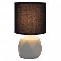 Simple Designs Lt2060-blk Geometric Concrete Table Lamp Black
