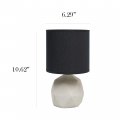 Simple Designs Lt2060-blk Geometric Concrete Table Lamp Black