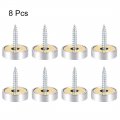 Uxcell Mirror Screws Decorative Caps Cover Nails Polished Stainless Steel 20mm 8pcs