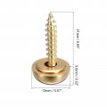 Uxcell 4pcs Decorative Screws With Caps 13mm Dia Brass Mirror Fixing Fasteners For Mirrors Tables Furniture Gold