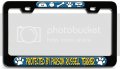 Parson Russell Terrier Dogs Pets 3d Metal License Plate Frame Universal Fit For Auto Suv And Truck Tag Holder 12 X 6 In Heavy
