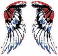 Stickertalk Patriotic Wing Stickers 1 Sheet Of 2 Each 5 Inches By 