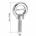 Uxcell Lifting Eye Bolt M8 X 25mm Male Thread 304 Stainless Steel For Hanging Pack Of 5